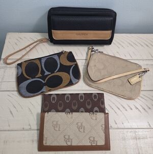 Lot of 5..Wallet, 2 Wristlet, and Two Checkbook Covers-SEE DESCRIPTION